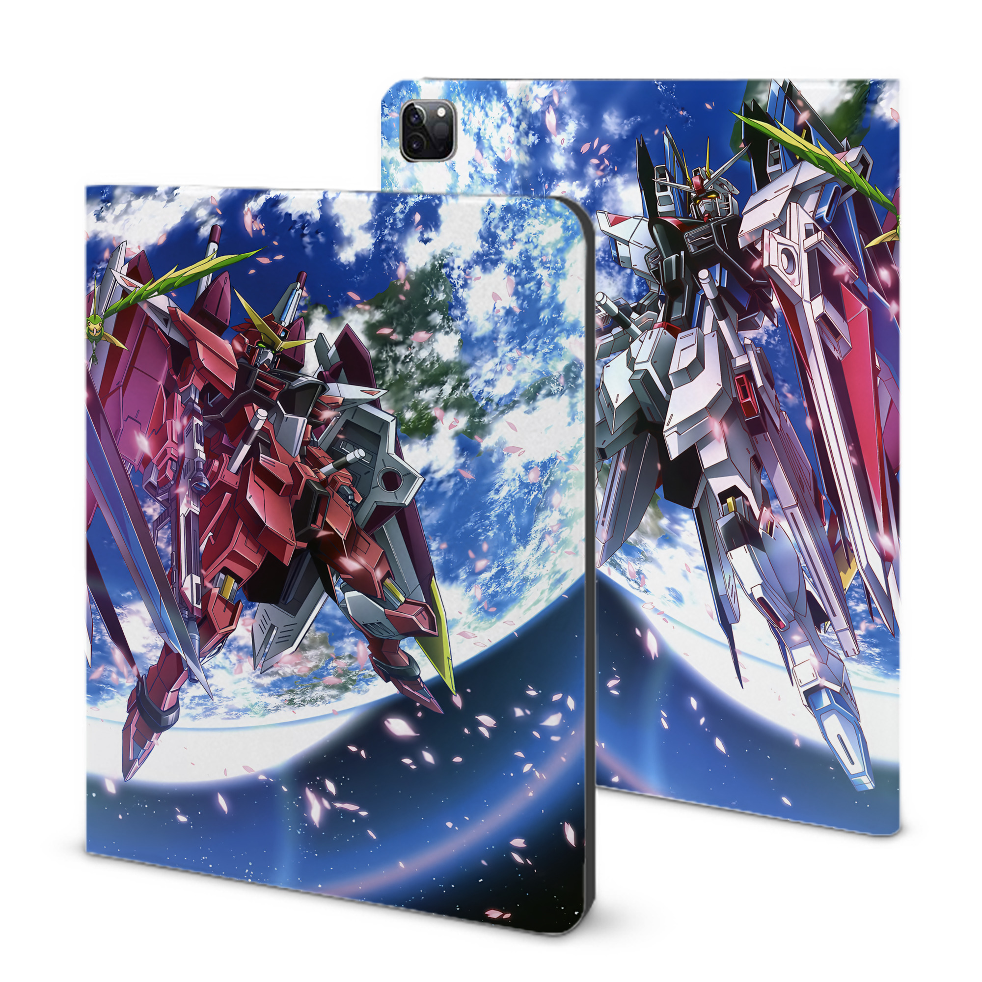 （画像用） 機動戦士ガンダム Mobile Suit Gundam IPad ケース ブック型 PUレザー TPU 耐衝撃 軽量 薄型 ペン収納なし 全面保護 IPad 各モデル対応